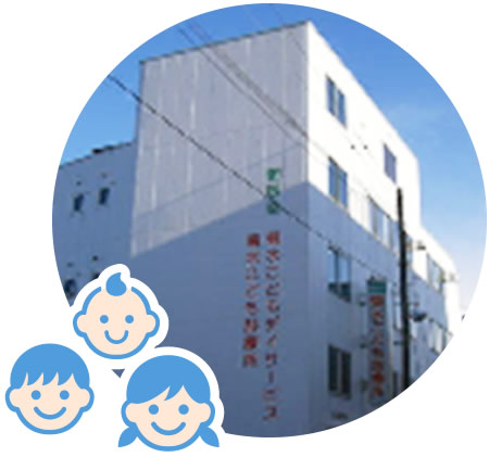 菊水こどもデイサービスは勤医協札幌病院の裏の「南波ビル」２階